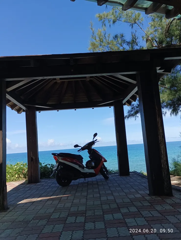 單騎墾丁於枋山海岸休憩