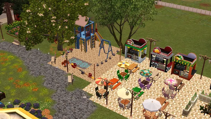 遠看便看到這兩個不同的區域。想象得到假日有多熱鬧嗎?