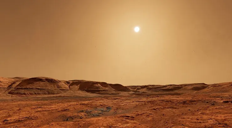 火星的白天（Gemini 模擬示意圖）