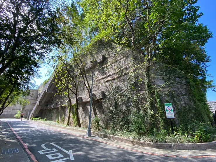 眼前出現一座神奇的小丘，彷彿天空之城。它就是「順興綠地」