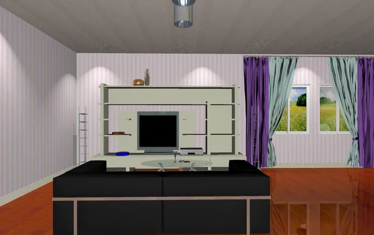 大沙發、大電視櫃，電視機也最好要大。我看電視時要很舒服。