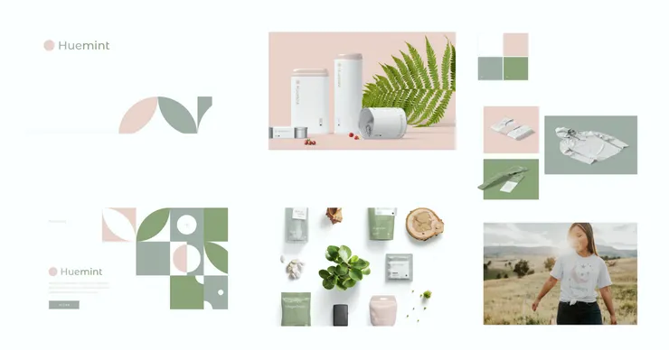 HueMint Brand Guideline 範例示意