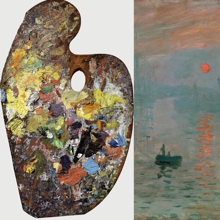  莫內（Claude Monet&nbsp;）用過的調色盤 圖片來源：National Gallery
