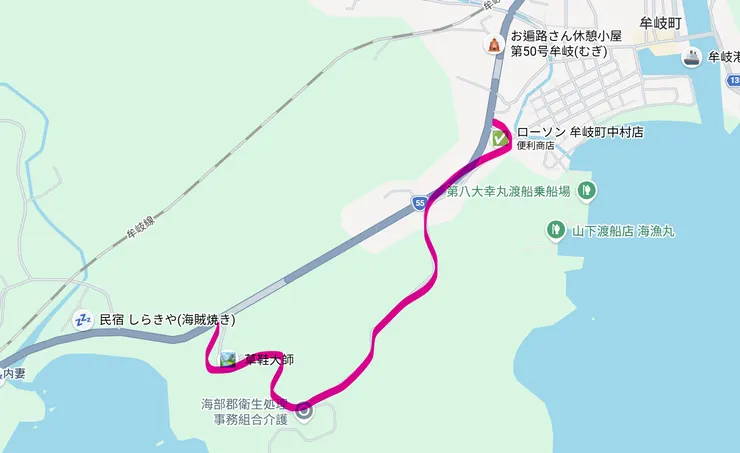 繞過國道蠻大圈的「八坂八浜舊遍路道」