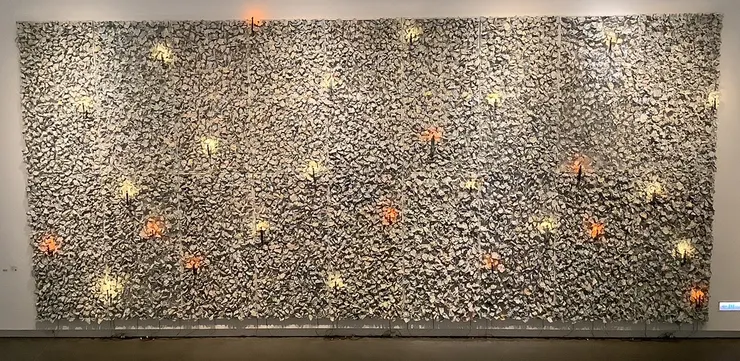 《百年廟23-00》油彩、複合媒材，2023