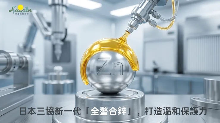 胺基酸螯合鋅是將鋅與胺基酸結合形成較穩定結構，兼顧日常補充的溫和感與吸收利用率