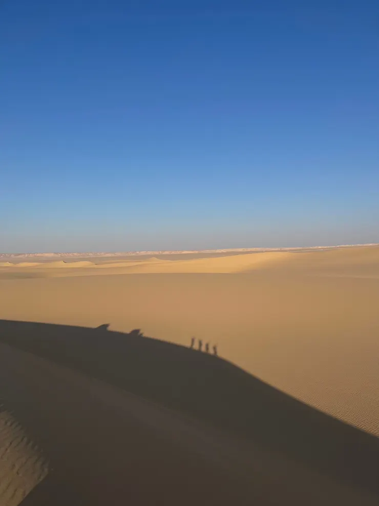 無垠從不讓人留下足跡的沙漠，我們用影子巧妙擁有屬於自己的永恆印記