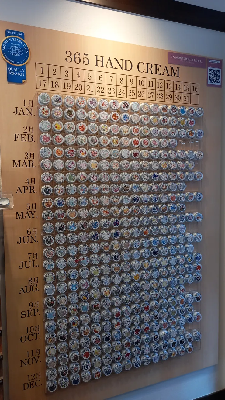 店家很貼心地將所有生日款展示在牆上