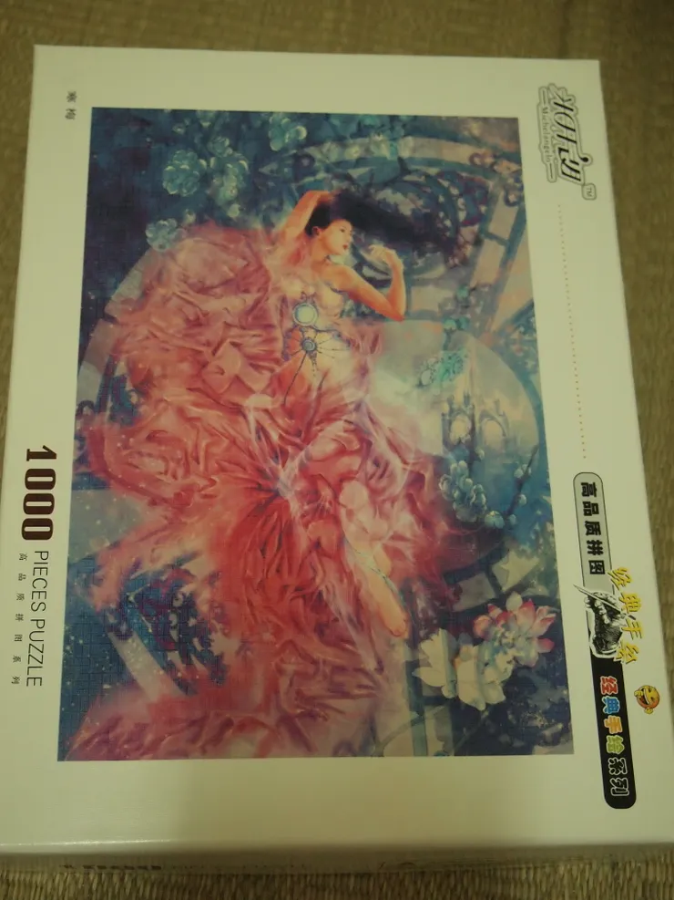 外盒設計很陽春,盒子大小以1000片來說算比較小。