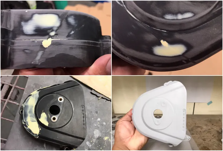 前蓋需要補土平整,後續成品才會漂亮