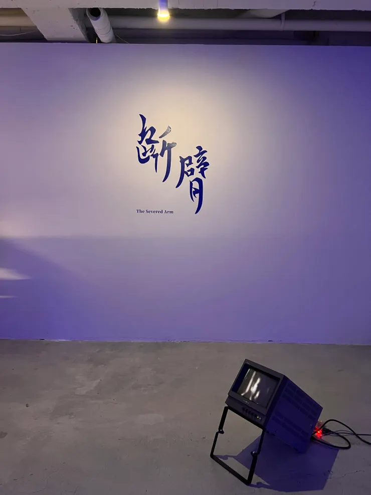 【圖1】陳琛，《斷臂》，2024，五頻道錄像裝置，20分鐘。圖版來源：作者王翊萱拍攝。