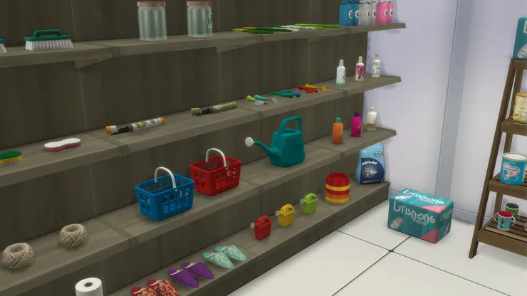 我很想告訴大家,當我畫到這兒的時候,深深感受到上架、理貨和收拾貨架是多麼勞累的工作!我每個貨架只放三件已經疲憊不堪,可想而知理貨員有多辛苦,所以請大家逛超市時不要隨便弄亂。