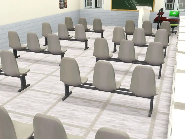 這個房間具有現代化且整潔的設計，營造出專業而專注的學習和交流氛圍。