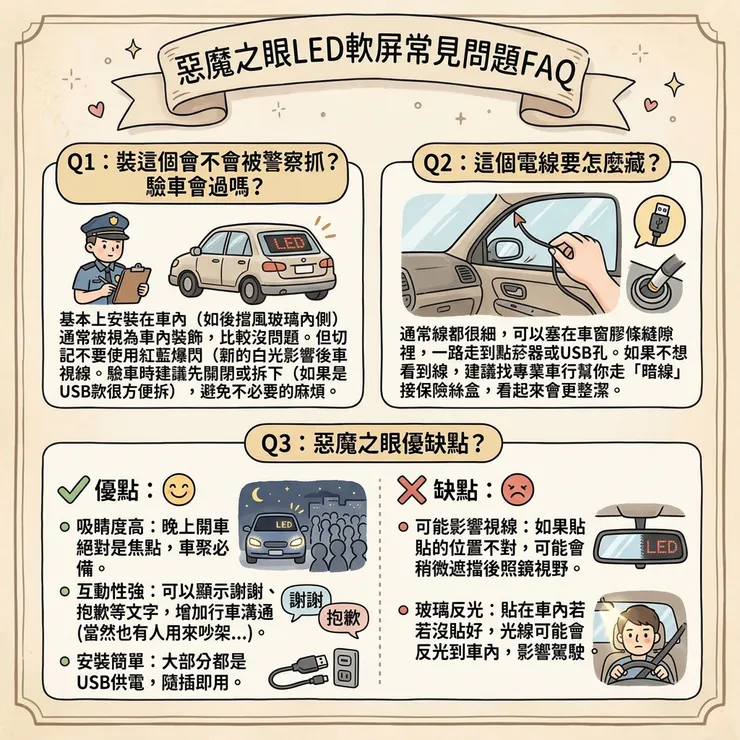 惡魔之眼LED軟屏常見問題FAQ
