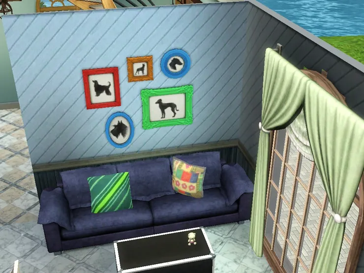 本來這片牆後面是樓梯或其他房間，總之前面是沙發--客廳的區域。