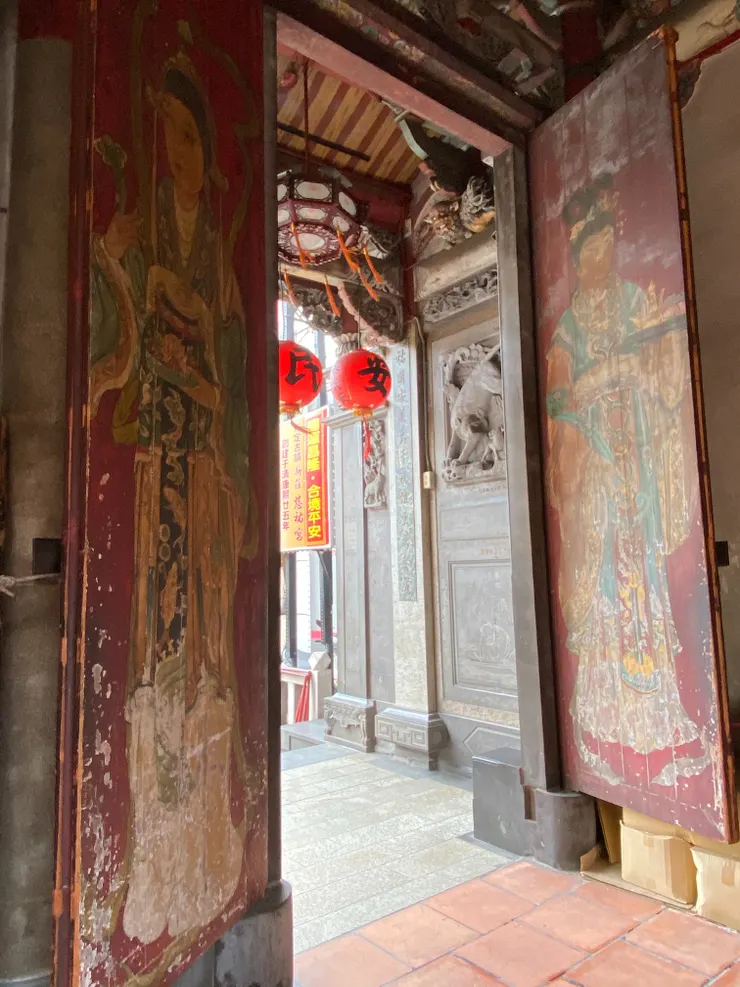 傳統豬血土漆彩繪門神