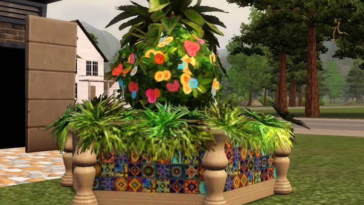 我特意在公廁門前放這麼一個又大又鮮艷的花圃，想人們的注意力集中在這裏，而不是公廁。