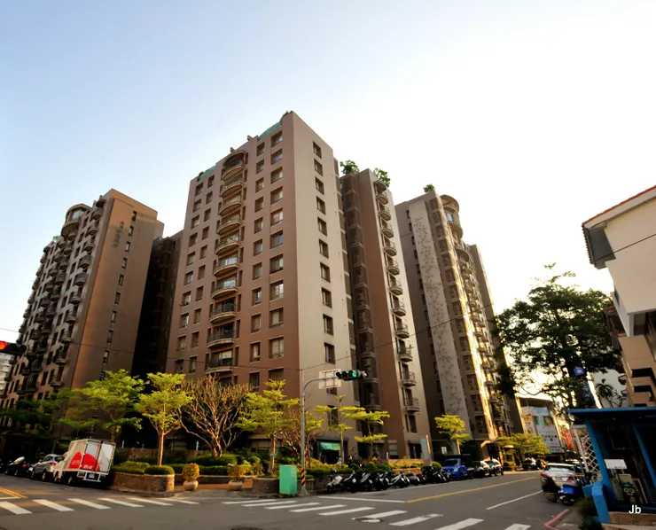 如果可以我想住在那裏老婆說─大樓群即龍寶拾穗臻邸，右下角即當年的斐麗生活蔬食餐館，它已關門，現為說說咖哩。