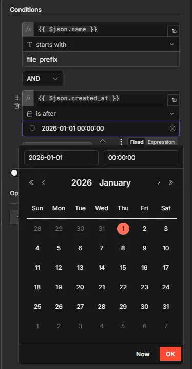 設定過濾條件以防止意外的文件變更