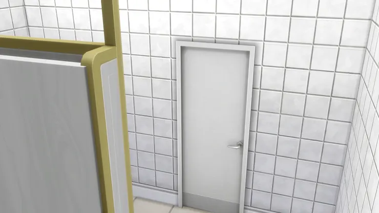 這個洗手間我只是用了很普通的白色，員工洗手間沒什麼花巧。