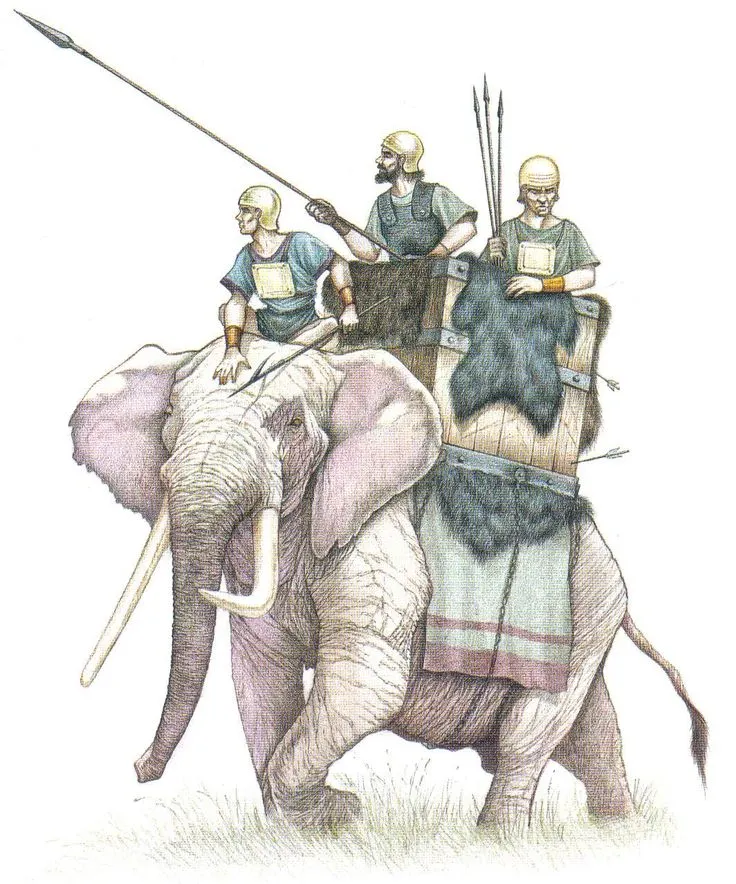 戰象搭載士兵插圖