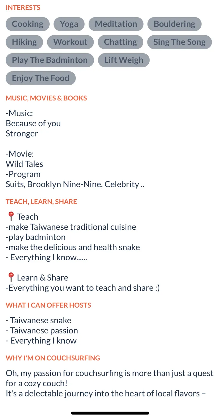 我真的超愛分享台灣的各種文化給我的host（笑）