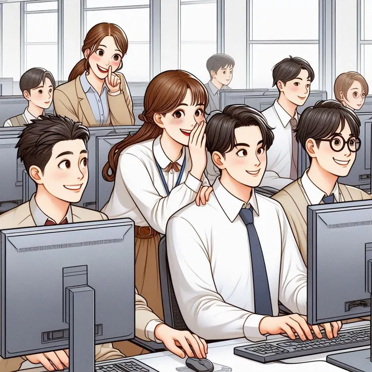 示意圖：有人就有江湖，總有人喜歡講悄悄話。(圖片來源：Copilot AI 生成圖)