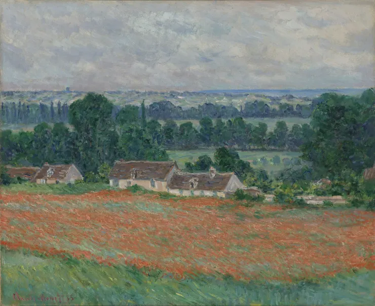 《Field of Poppies, Giverny》（吉維尼的罌粟花田），克勞德・莫內作，1885 年。（Courtesy of  VMFA）