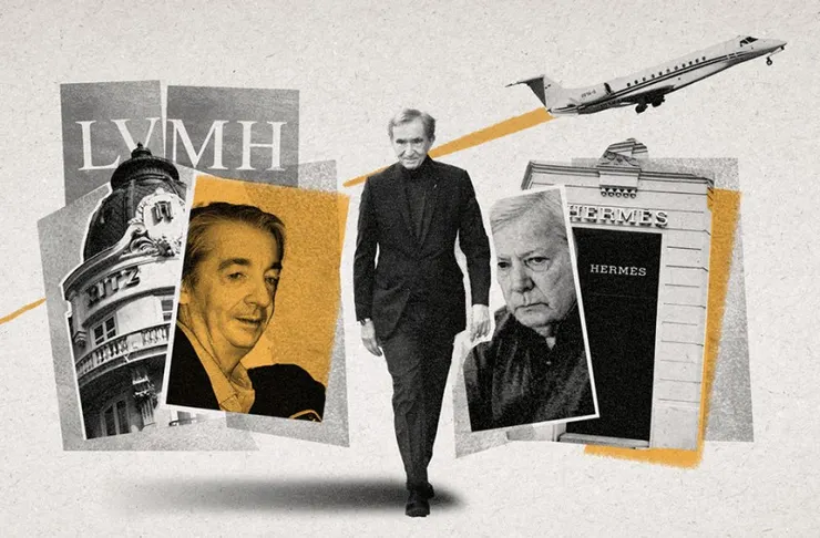 圖片來源：24heures。左起Eric Freymond、當時主導收購的LVMH狼性總裁：Bernard Arnault 與 Nicolas Puech（左起）