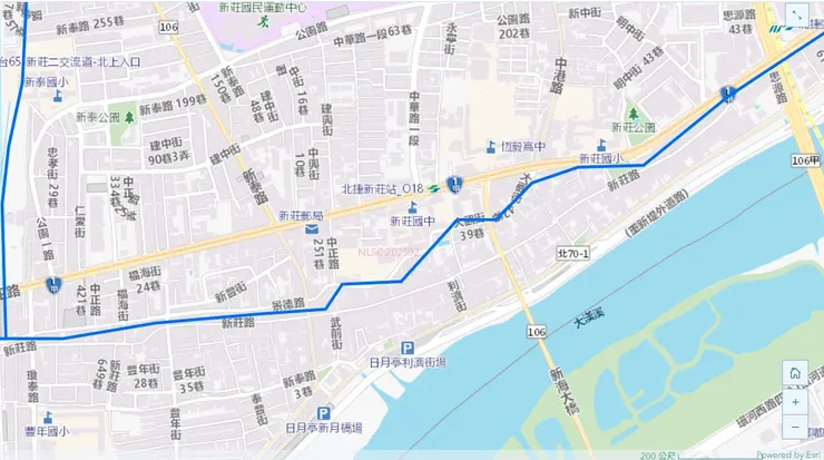 後村圳新莊段流域圖