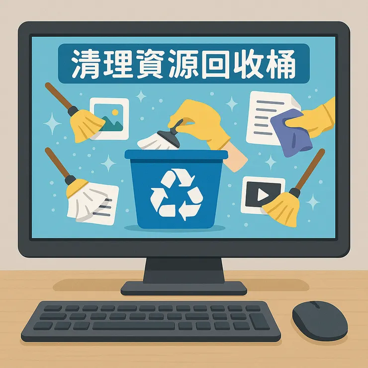 AI示意圖:定期清理電子檔案