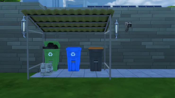 我覺得垃圾場有蓋遮頭很重要！下雨淋濕垃圾會又臭又髒，雖然加了鐵皮頂蓋也會被雨淋到...