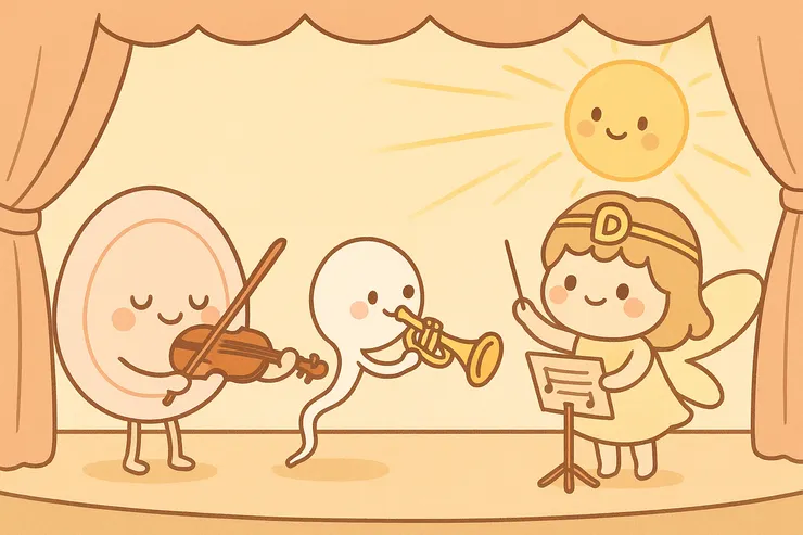 維生素D是卵子與精子的調音師，讓生殖荷爾蒙演奏出完美旋律。