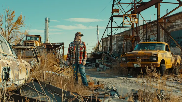 失落的美國「鐵鏽帶」（Rust Belt）。圖片來源：Midjourney