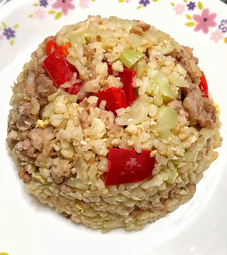 花椰菜+胚芽米 炒飯