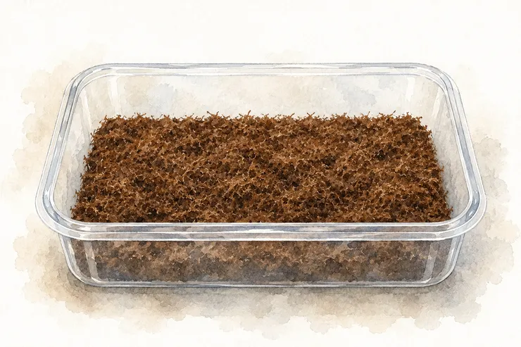 經加熱消毒後的細水苔