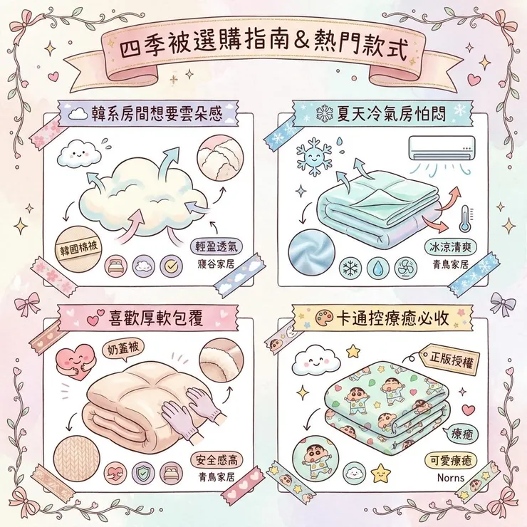 【四季被推薦】怕熱又怕冷怎麼蓋 🌙 2026 Dcard 6 款涼感、奶蓋、天絲被比較