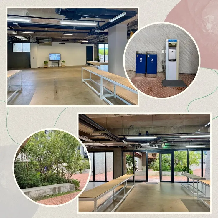 我喜歡館內外種植的綠色植物，眼睛感覺可以補充好多葉黃素