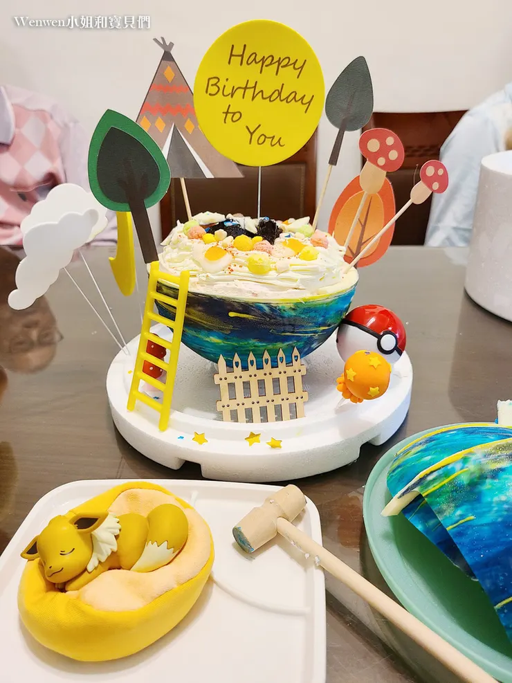 精靈寶可夢生日蛋糕 敲敲蛋糕 這不是翻糖因翻糖不好吃 dessert365 (21).jpg