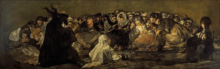 哥雅(Francisco de Goya)的「女巫安息日」。