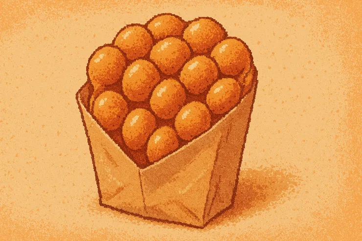 港式雞蛋仔，外脆內軟，令人停不了口。（插圖由 Copilot 協助創作）