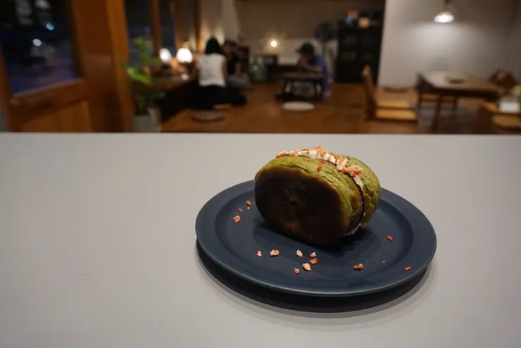 文山包種的茶葉入甜點，茶香讚ㄉ，包種茶韻存在感一流