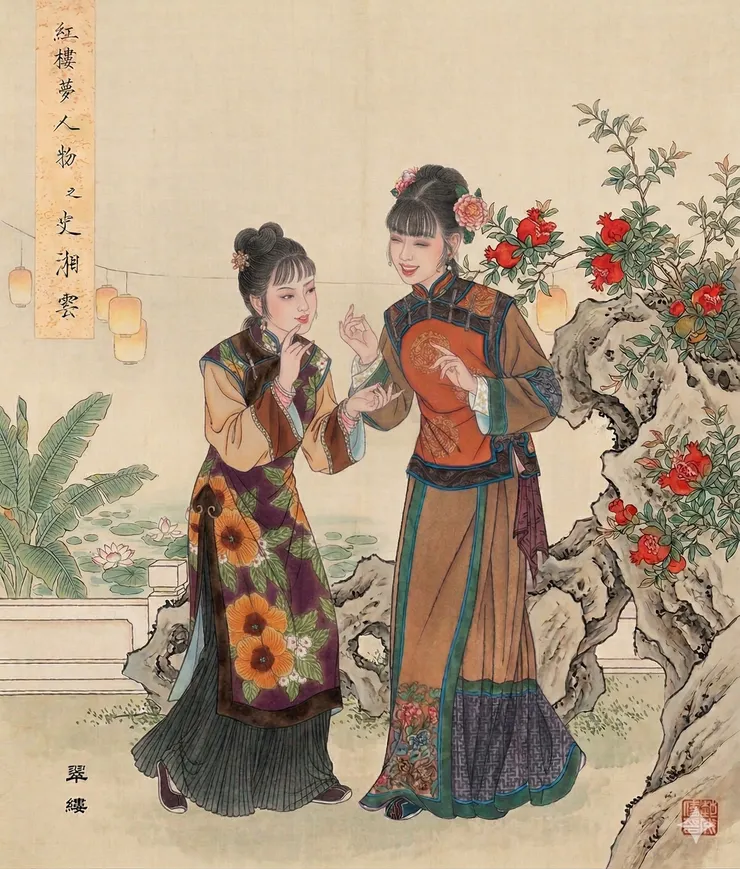 史湘雲告訴翠縷:比如一片樹葉也分陰陽呢!