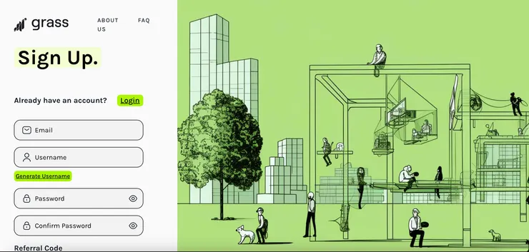 信箱註冊，Referral Code可輸入邀請碼