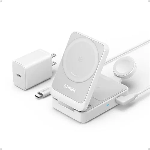 ANKER MagGo 三合一 Qi2 15W 磁吸充電座（B2557）