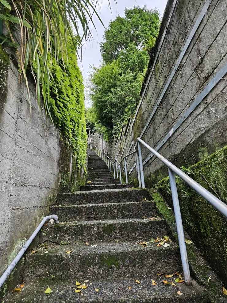 又是一個極陡的階梯，不過是要往上爬