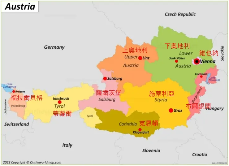 奧地利的九個城邦