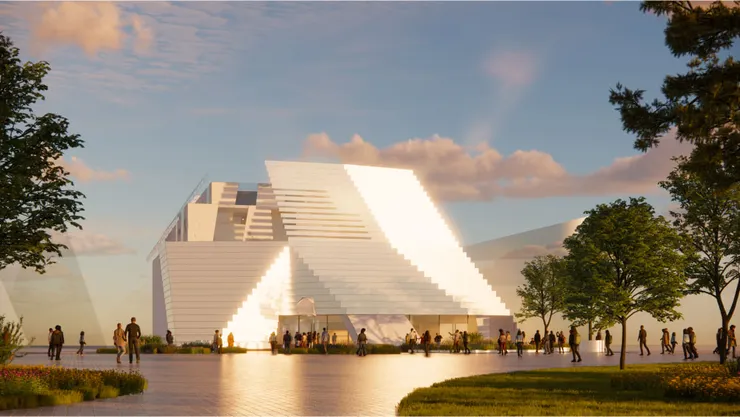 大阪世博台灣館獲得國際銅獎,彰顯台灣在國際上的競爭力。圖為大阪世博台灣館(Tech World Pavilion)。(圖:大阪世博官網))