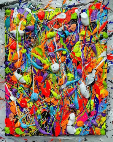 Creating and action painting with Bridget Bradley – Mont Marte Global