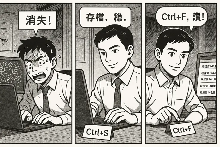 學會快速鍵，增加工作效率